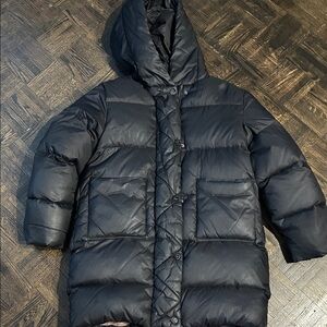 Zara Black Puffer Jacket with Hood